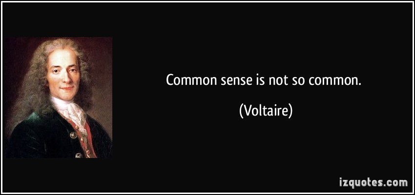 Common Sense not so common.